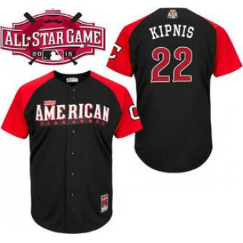 American League Cleveland Indians #22 Jason Kipnis 2015 MLB All-Star Black Jersey