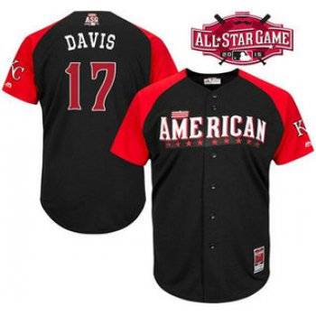 American League Kansas City Royals #17 Wade Davis Black 2015 All-Star Game Player Jersey