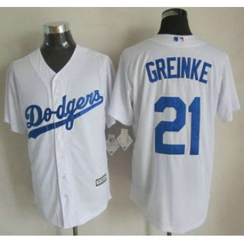 Los Angeles Dodgers #21 Zack Greinke 2015 White Jersey