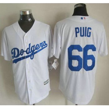 Los Angeles Dodgers #66 Yasiel Puig 2015 White Jersey