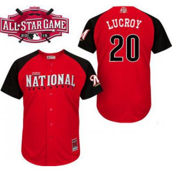National League Milwaukee Brewers #20 Jonathan Lucroy Red 2015 All-Star Game Player Jersey