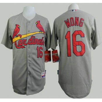 St. Louis Cardinals #16 Kolten Wong Grey Jersey