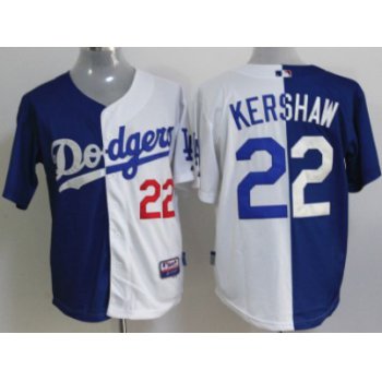 Los Angeles Dodgers #22 Clayton Kershaw Blue/White Two Tone Jersey