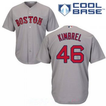 Men's Boston Red Sox #46 Craig Kimbrel Gray Road Stitched MLB Majestic Cool Base Jersey