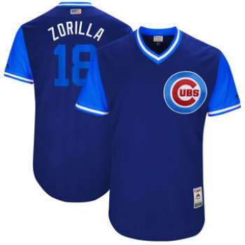 Men's Chicago Cubs Ben Zobrist Zorilla Majestic Royal 2017 Players Weekend Authentic Jersey