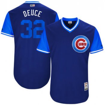 Men's Chicago Cubs Brian Duensing Deuce Majestic Royal 2017 Players Weekend Authentic Jersey