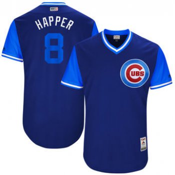 Men's Chicago Cubs Ian Happ Happer Majestic Royal 2017 Players Weekend Authentic Jersey