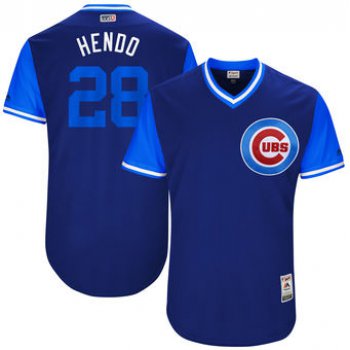 Men's Chicago Cubs Kyle Hendricks Hendo Majestic Royal 2017 Players Weekend Authentic Jersey