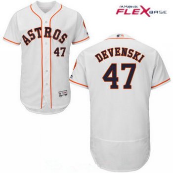Men's Houston Astros #47 Chris Devenski White Home Stitched MLB Majestic Flex Base Jersey