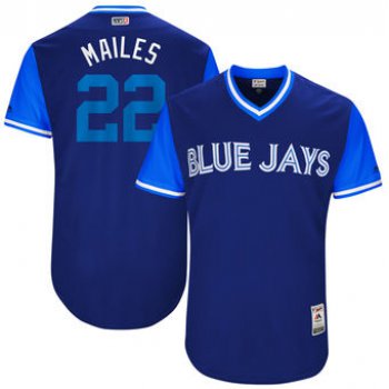 Men's Toronto Blue Jays Luke Maile Mailes Majestic Royal 2017 Players Weekend Authentic Jersey