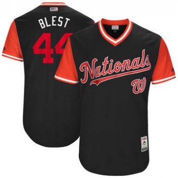 Men's Washington Nationals Ryan Madson Blest Majestic Navy 2017 Players Weekend Authentic Jersey