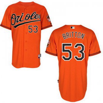 Men's Baltimore Orioles #53 Zach Britton Orange Jersey