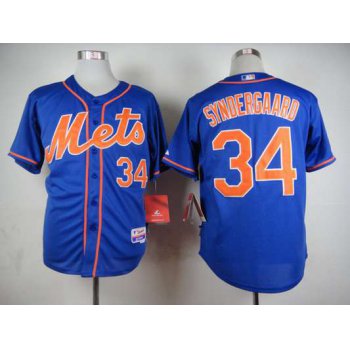 Men's New York Mets #34 Noah Syndergaard Blue Jersey