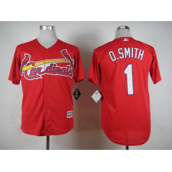 Men's St. Louis Cardinals #1 Ozzie Smith 2015 Red Jersey