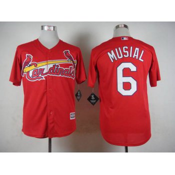 Men's St. Louis Cardinals #6 Stan Musial 2015 Red Jersey