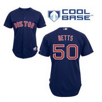 Boston Red Sox #50 Mookie Betts Navy Blue Jersey