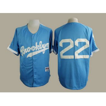 Men's Los Angeles Dodgers #22 Clayton Kershaw Brooklyn Blue Majestic Jersey