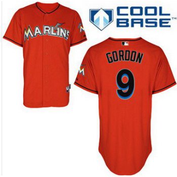 Miami Marlins #9 Dee Gordon Orange Jersey