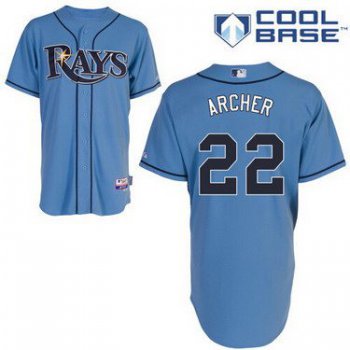 Tampa Bay Rays #22 Chris Archer Light Blue Jersey