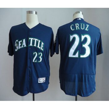 Men's Seattle Mariners #22 Robinson Cano Navy Blue Stitched MLB Majestic Flex Base Jersey