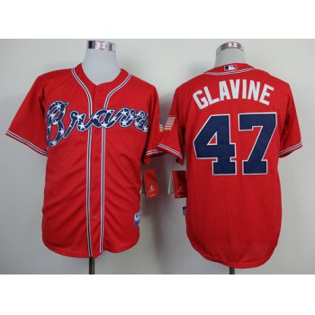 Atlanta Braves #47 Tom Glavine 2014 Red Cool Base Jersey