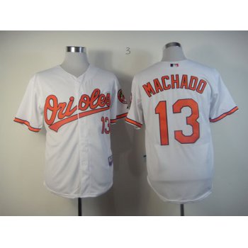 Baltimore Orioles #13 Manny Machado White Jersey