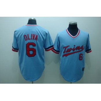 Minnesota Twins #6 Tony Oliva Light Blue Throwback Jersey