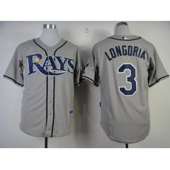 Tampa Bay Rays #3 Evan Longoria Gray Jersey