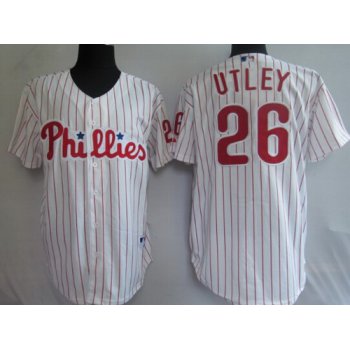 Philadelphia Phillies #26 Chase Utley White Jersey