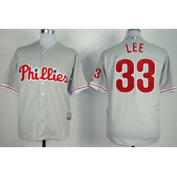 Philadelphia Phillies #33 Cliff Lee Gray Jersey
