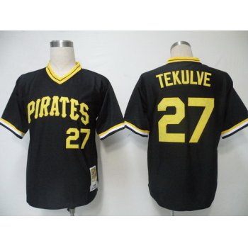 Pittsburgh Pirates #27 Kent Tekulve 1979 Black Throwback Jersey