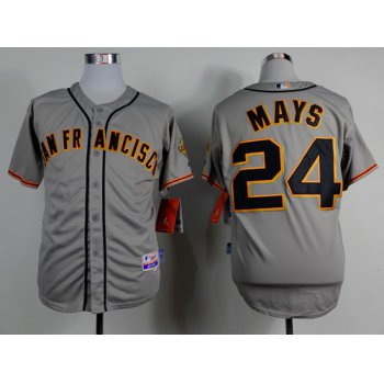 San Francisco Giants #24 Willie Mays Gray Cool Base Jersey
