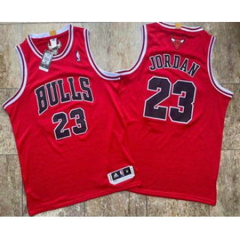 Men's Chicago Bulls #23 Michael Jordan Red With Bulls AU Jersey