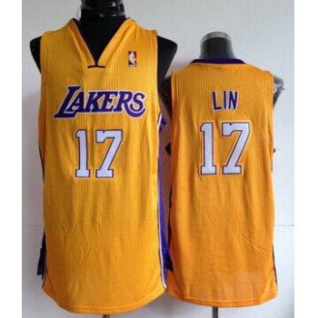 Los Angeles Lakers #17 Jeremy Lin Yellow Swingman Jersey
