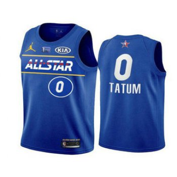 Men's 2021 All-Star #0 Jayson Tatum Blue Eastern Conference Stitched NBA Jersey