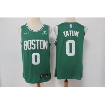 Men's Boston Celtics #0 Jayson Tatum Green 2021 Nike Swingman Stitched NBA Jersey With NEW Sponsor Logo