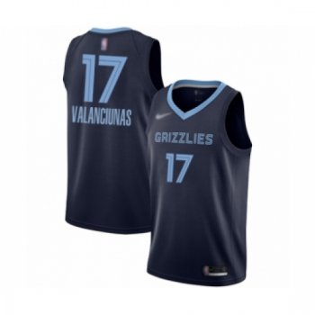 Men's Memphis Grizzlies #17 Jonas Valanciunas Authentic Navy Blue Finished Basketball Jersey - Icon Edition