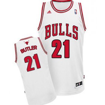 Chicago Bulls #21 Jimmy Butler White Swingman Jersey