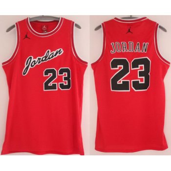Chicago Bulls #23 Michael Jordan Red Commemorative Swingman Jersey