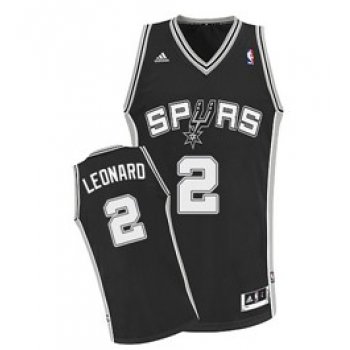 San Antonio Spurs #2 Kawhi Leonard Black Swingman Jersey