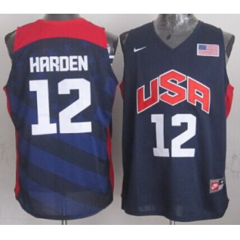 2012 Olympics Team USA #12 James Harden Revolution 30 Swingman Blue Jersey