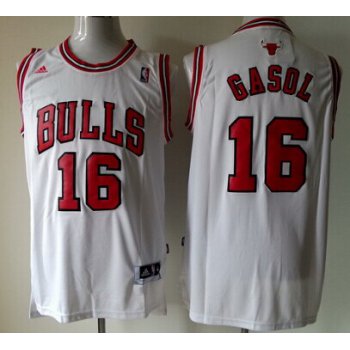 Chicago Bulls #16 Pau Gasol Revolution 30 Swingman White Jersey