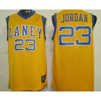 Emsley A. Laney High School #23 Michael Jordan Yellow Jersey