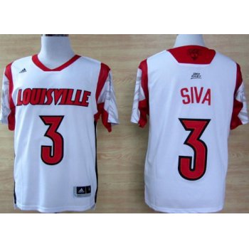 Louisville Cardinals #3 Peyton Siva 2013 March Madness White Jersey