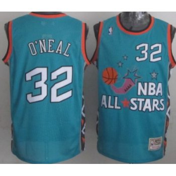 NBA 1996 All-Star #32 Shaquille O'neal Green Swingman Throwback Jersey