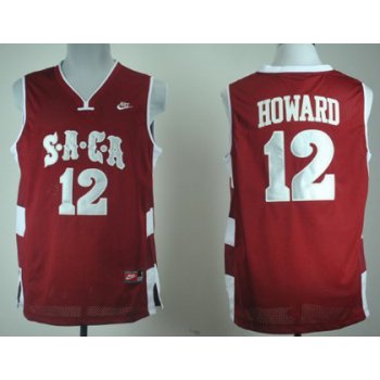SACA High School #12 Dwight Howard Red Basketball Jersey