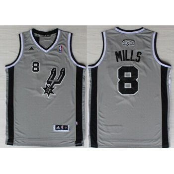 San Antonio Spurs #8 Patrick Mills Revolution 30 Swingman Gray Jersey
