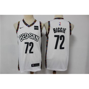 Men's Brooklyn Nets #72 Biggie White 2020 City Edition Nike Swingman Jersey