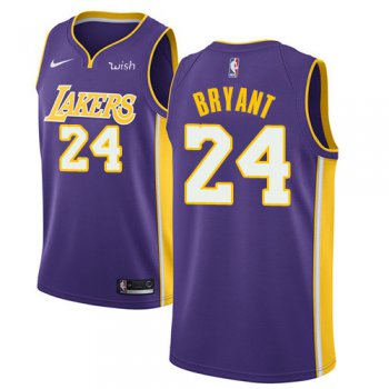 Men's Los Angeles Lakers #24 Kobe Bryant 2017-2018 Purple Nike Swingman Stitched NBA Jersey