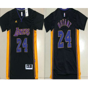 Men's Los Angeles Lakers #24 Kobe Bryant Revolution 30 AU New Black Short-Sleeved Jersey